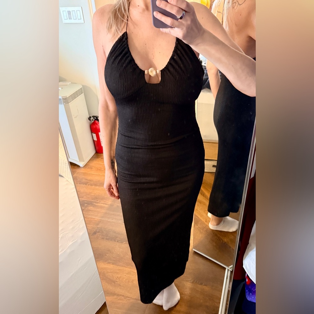 Dynamite Slinky stretchy maxi Classic Black dress - never worn (except photo)